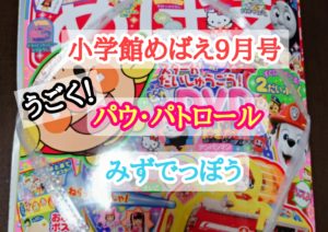 小学館めばえ9月号パウ・パトロールみずでっぽう