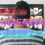 【アニメ好きにおすすめ】私が試したVOD(動画視聴サービス)