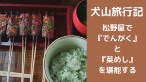 犬山市田楽の名店松野屋で「でんがく定食」を堪能する